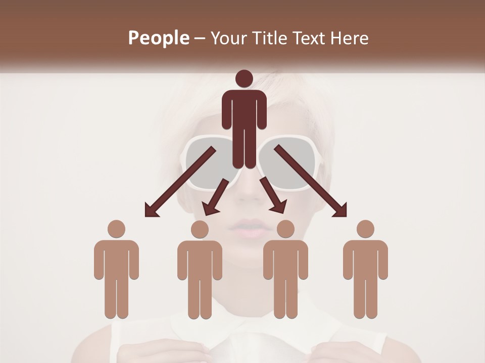 A Woman With White Hair And Sunglasses On Her Face PowerPoint Template