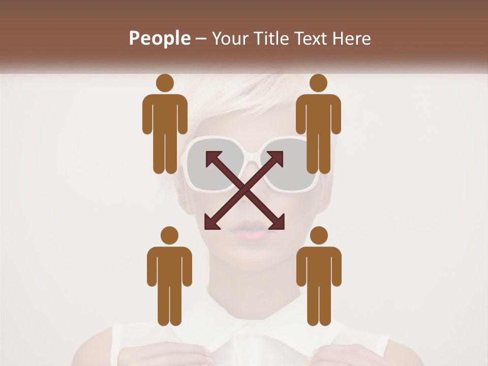 A Woman With White Hair And Sunglasses On Her Face PowerPoint Template