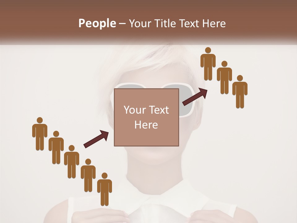 A Woman With White Hair And Sunglasses On Her Face PowerPoint Template