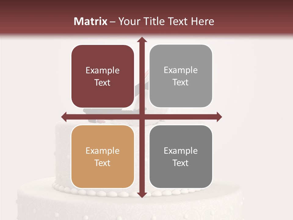 A Wedding Cake With A Bride And Groom On Top Of It PowerPoint Template