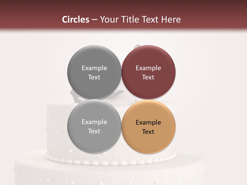 A Wedding Cake With A Bride And Groom On Top Of It PowerPoint Template