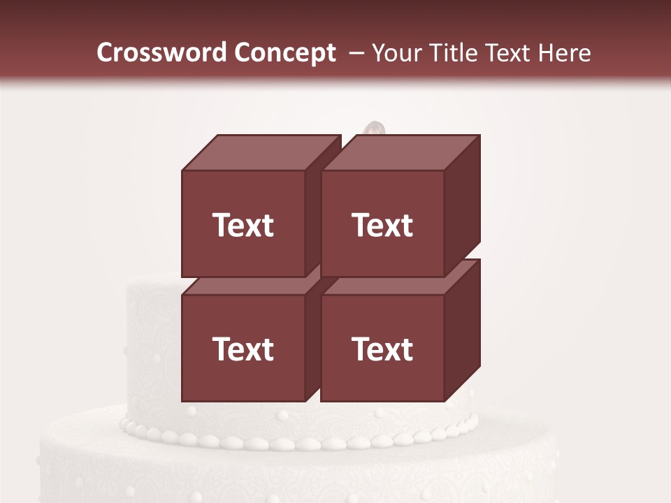 A Wedding Cake With A Bride And Groom On Top Of It PowerPoint Template