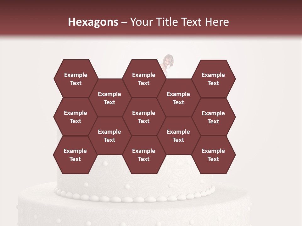 A Wedding Cake With A Bride And Groom On Top Of It PowerPoint Template