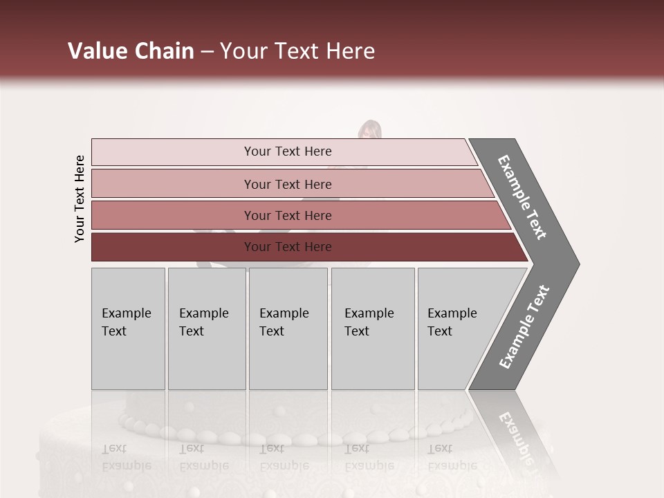 A Wedding Cake With A Bride And Groom On Top Of It PowerPoint Template
