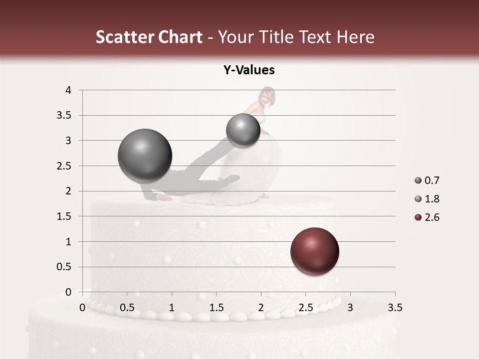 A Wedding Cake With A Bride And Groom On Top Of It PowerPoint Template