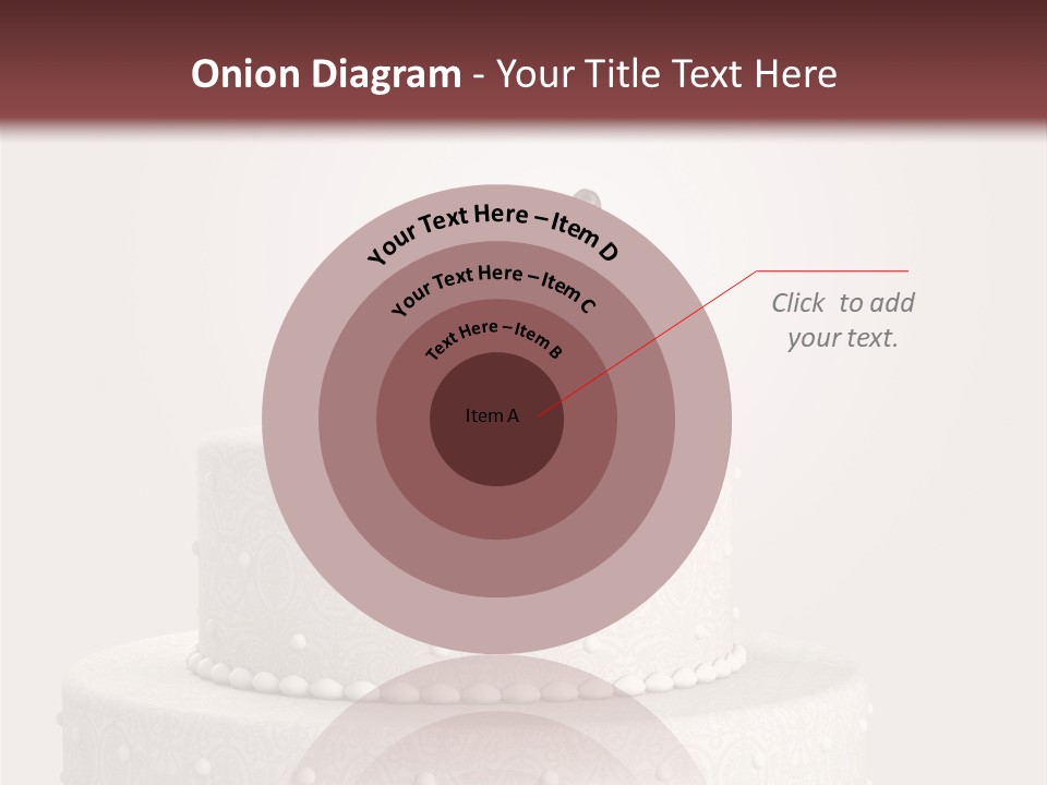 A Wedding Cake With A Bride And Groom On Top Of It PowerPoint Template