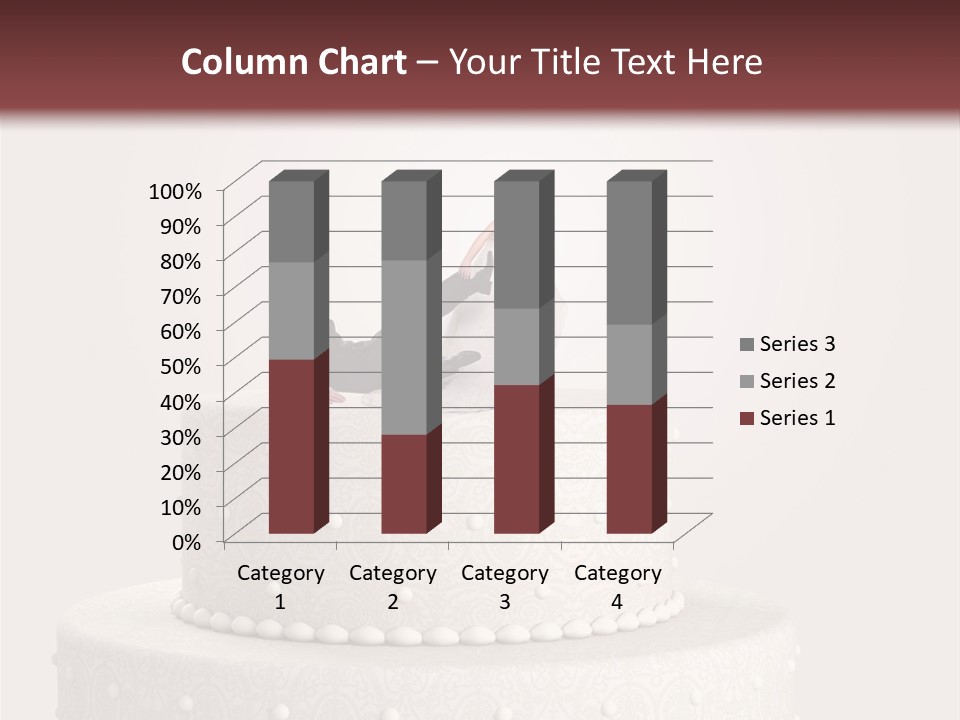 A Wedding Cake With A Bride And Groom On Top Of It PowerPoint Template