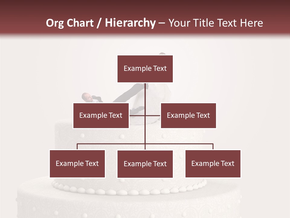 A Wedding Cake With A Bride And Groom On Top Of It PowerPoint Template