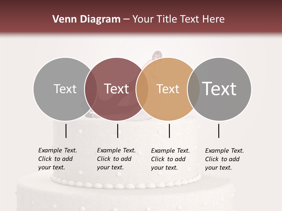 A Wedding Cake With A Bride And Groom On Top Of It PowerPoint Template