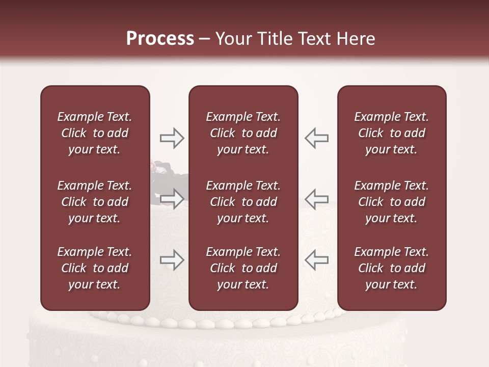 A Wedding Cake With A Bride And Groom On Top Of It PowerPoint Template