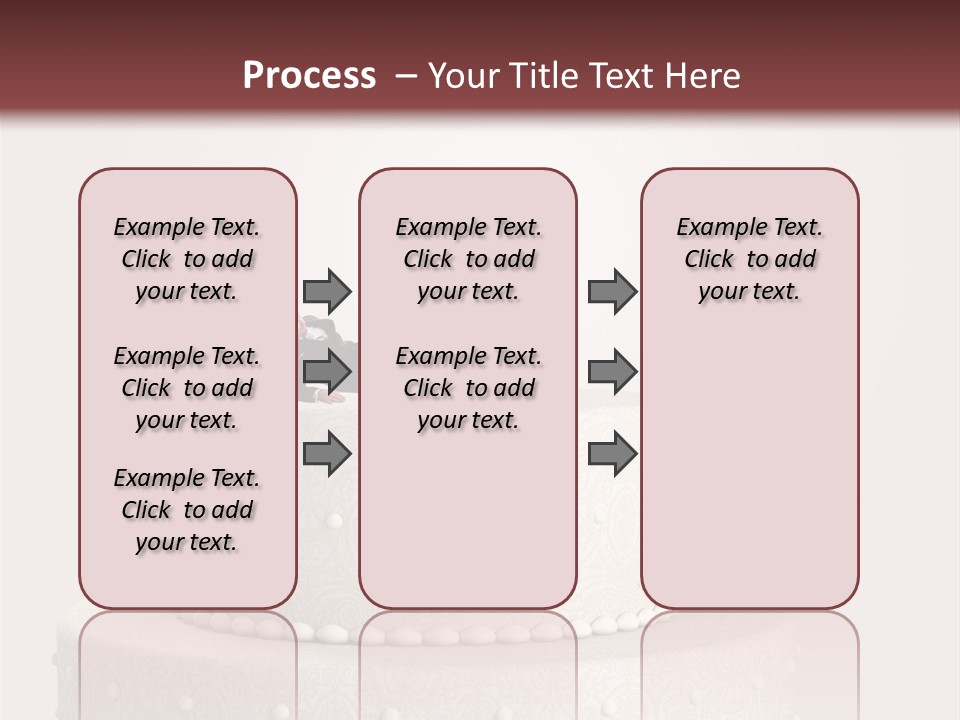 A Wedding Cake With A Bride And Groom On Top Of It PowerPoint Template