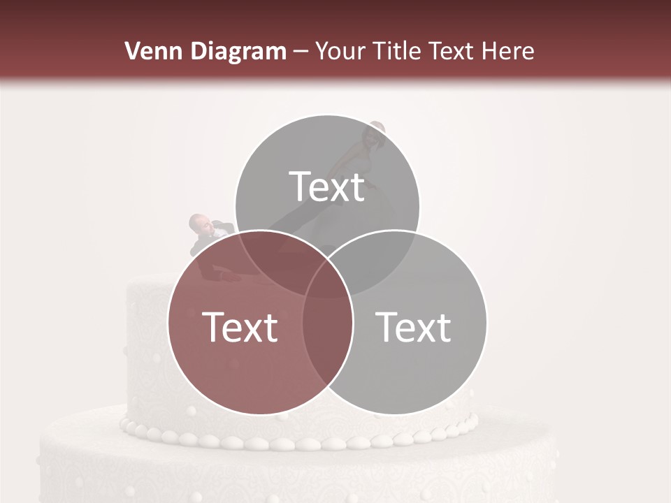 A Wedding Cake With A Bride And Groom On Top Of It PowerPoint Template