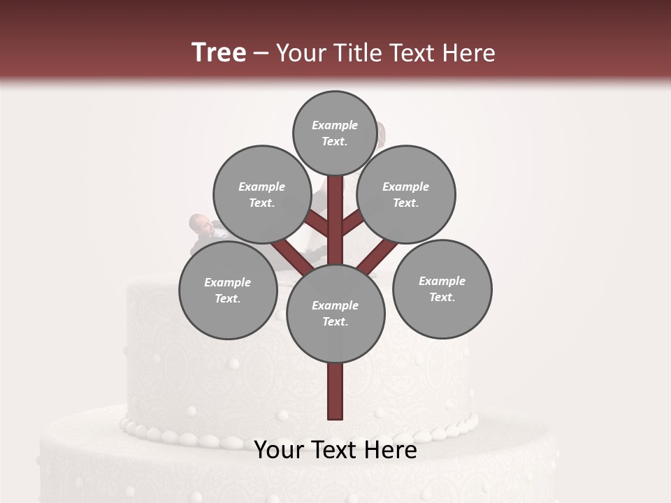 A Wedding Cake With A Bride And Groom On Top Of It PowerPoint Template