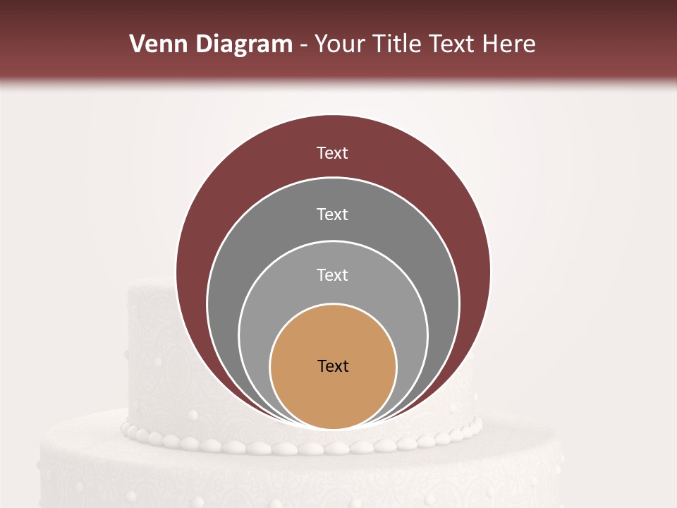 A Wedding Cake With A Bride And Groom On Top Of It PowerPoint Template