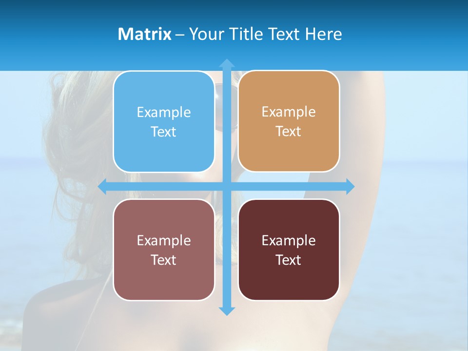 A Woman In Sunglasses Holding Up A Sign PowerPoint Template