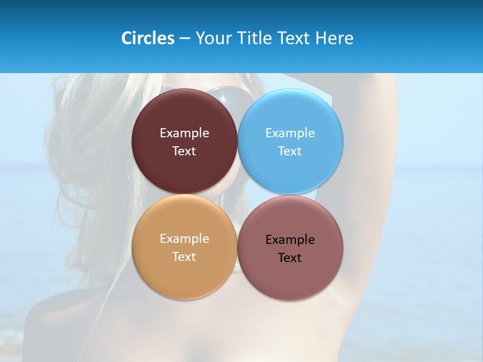 A Woman In Sunglasses Holding Up A Sign PowerPoint Template