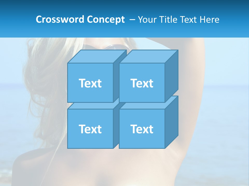 A Woman In Sunglasses Holding Up A Sign PowerPoint Template