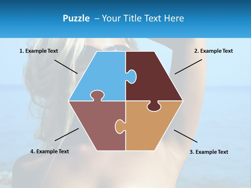 A Woman In Sunglasses Holding Up A Sign PowerPoint Template