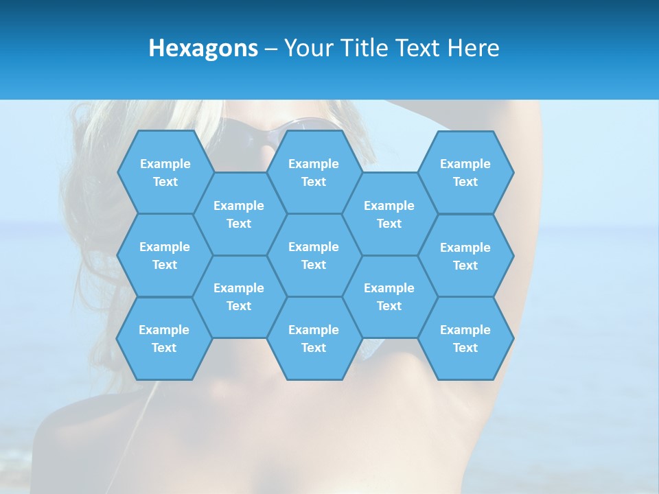 A Woman In Sunglasses Holding Up A Sign PowerPoint Template