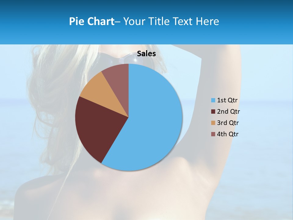 A Woman In Sunglasses Holding Up A Sign PowerPoint Template