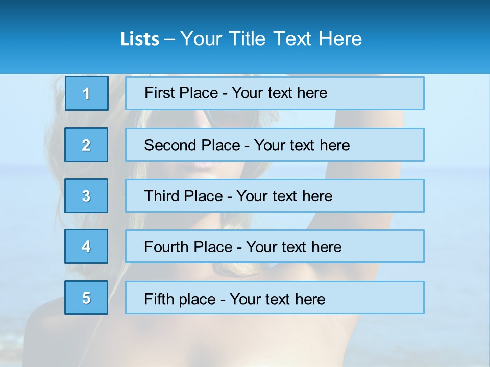 A Woman In Sunglasses Holding Up A Sign PowerPoint Template