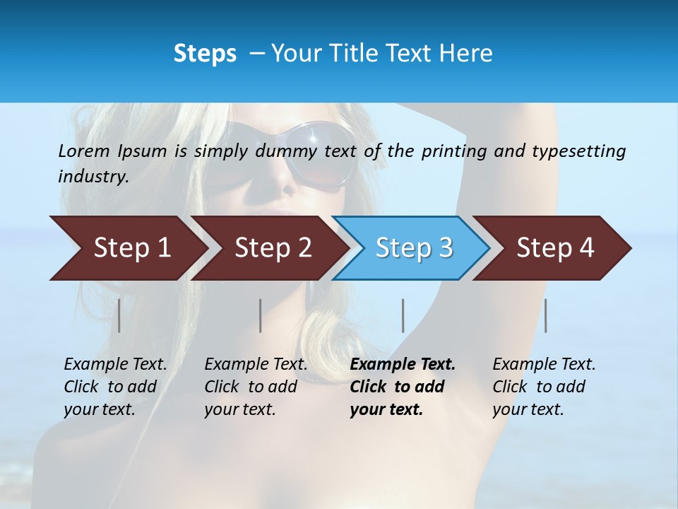 A Woman In Sunglasses Holding Up A Sign PowerPoint Template