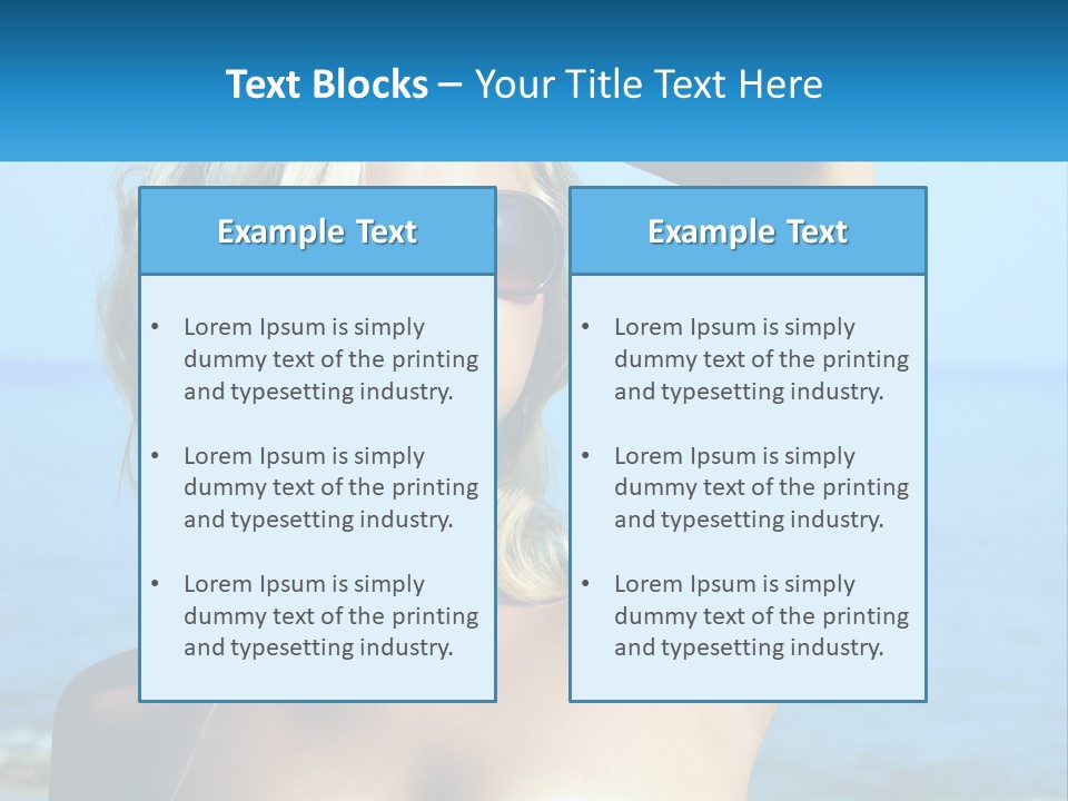 A Woman In Sunglasses Holding Up A Sign PowerPoint Template