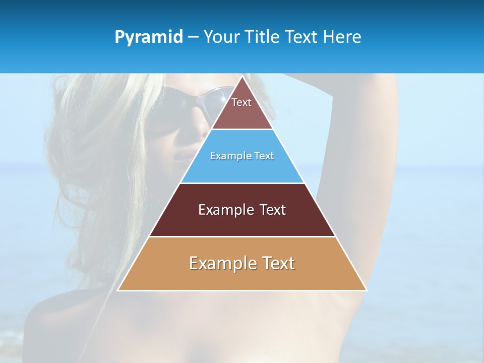 A Woman In Sunglasses Holding Up A Sign PowerPoint Template