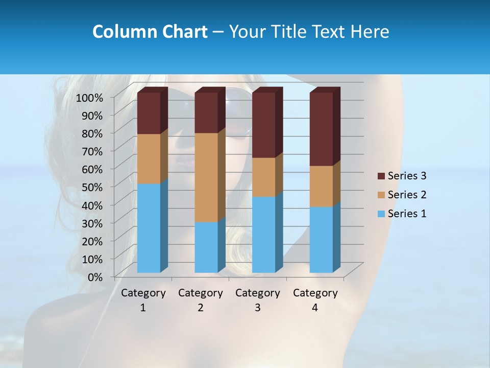 A Woman In Sunglasses Holding Up A Sign PowerPoint Template
