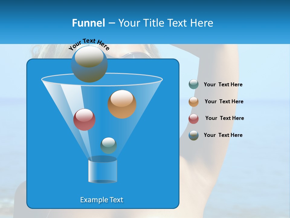 A Woman In Sunglasses Holding Up A Sign PowerPoint Template