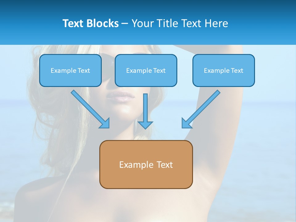 A Woman In Sunglasses Holding Up A Sign PowerPoint Template