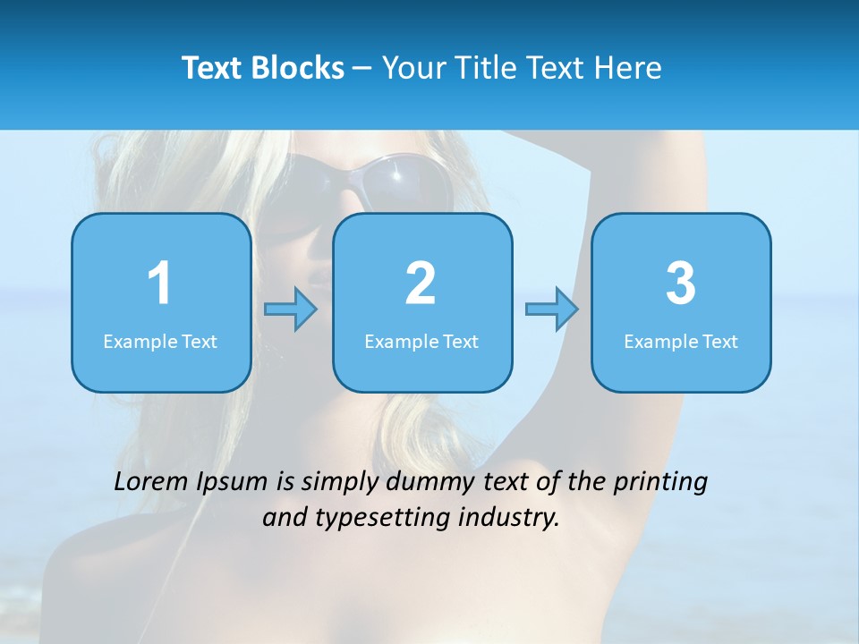 A Woman In Sunglasses Holding Up A Sign PowerPoint Template