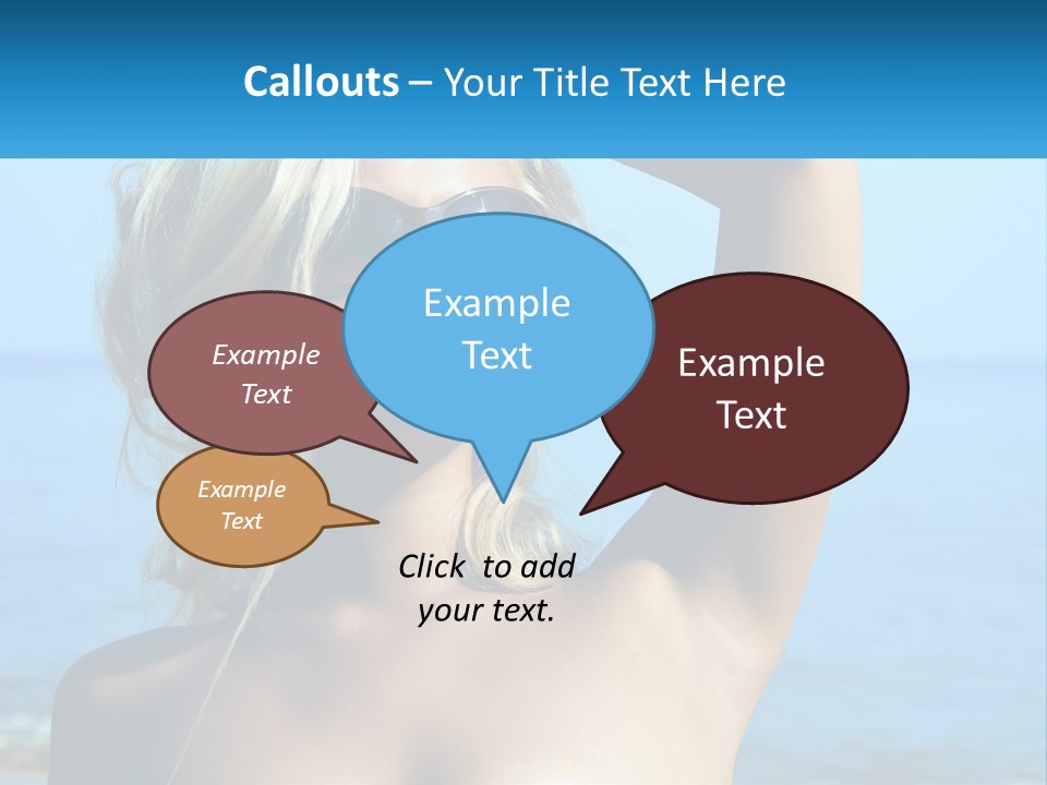 A Woman In Sunglasses Holding Up A Sign PowerPoint Template