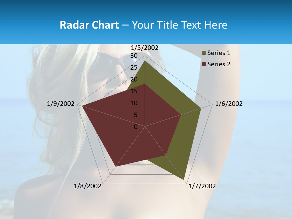 A Woman In Sunglasses Holding Up A Sign PowerPoint Template