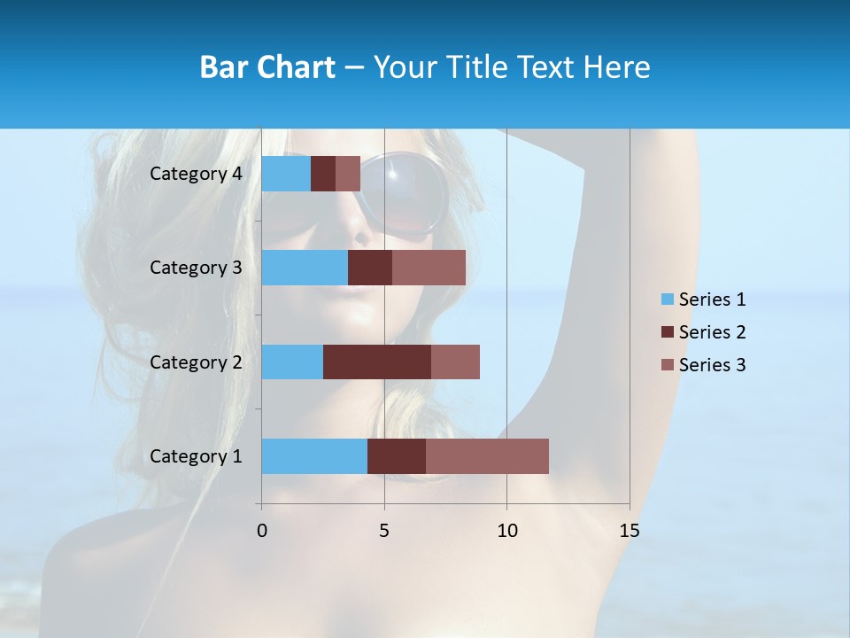 A Woman In Sunglasses Holding Up A Sign PowerPoint Template