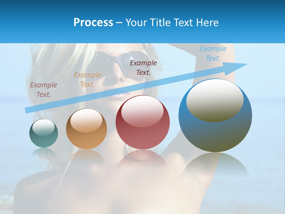 A Woman In Sunglasses Holding Up A Sign PowerPoint Template