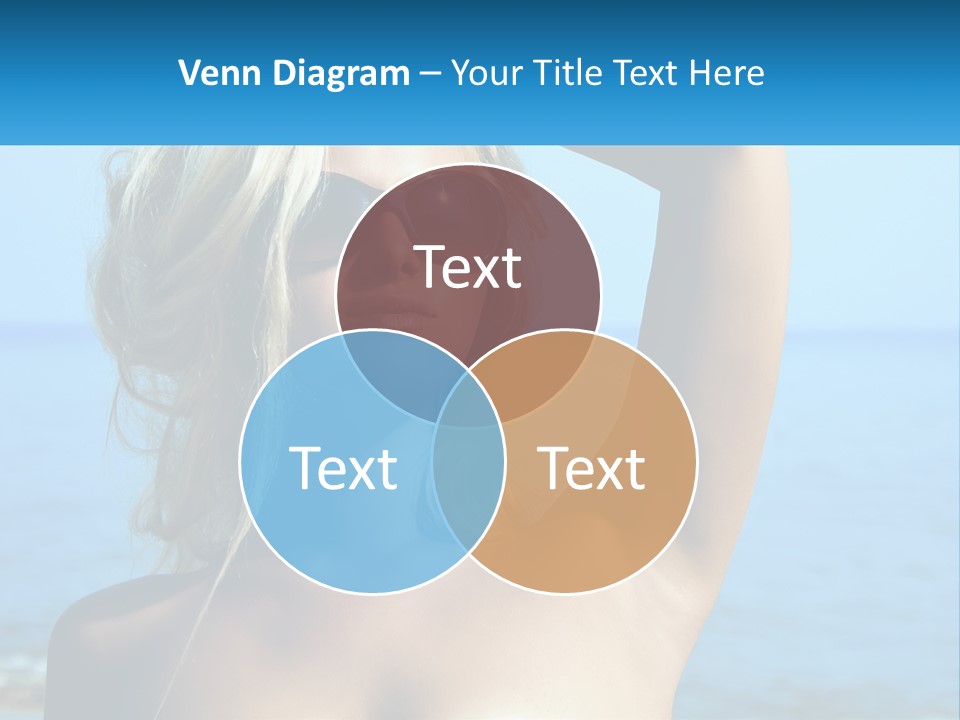 A Woman In Sunglasses Holding Up A Sign PowerPoint Template