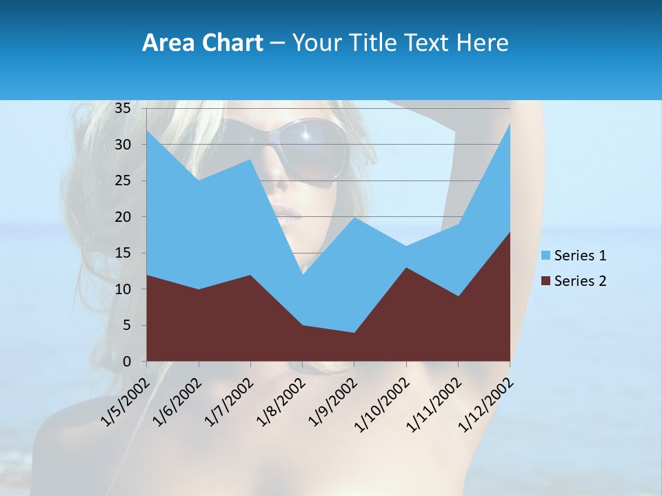 A Woman In Sunglasses Holding Up A Sign PowerPoint Template