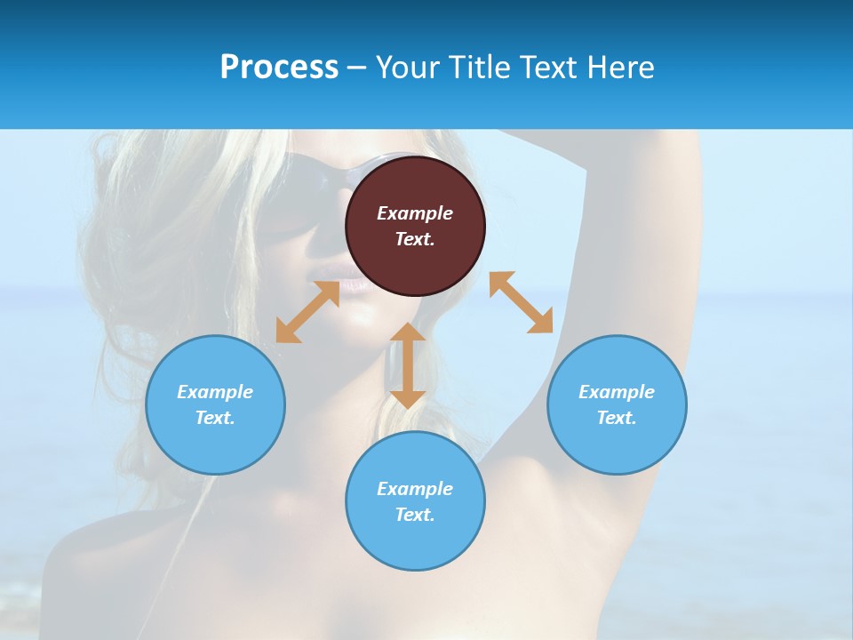 A Woman In Sunglasses Holding Up A Sign PowerPoint Template