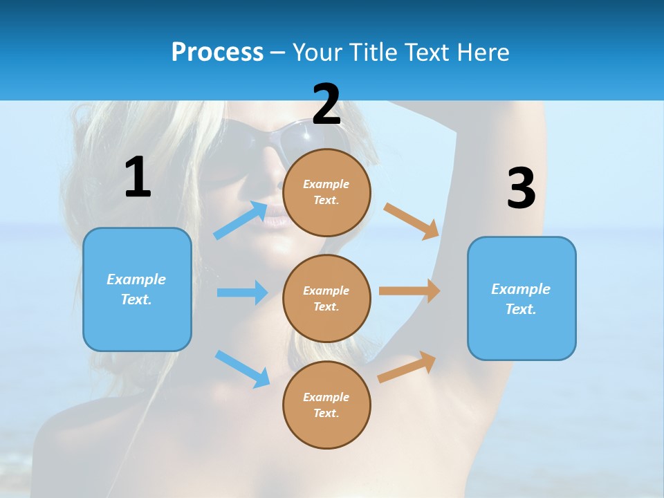 A Woman In Sunglasses Holding Up A Sign PowerPoint Template