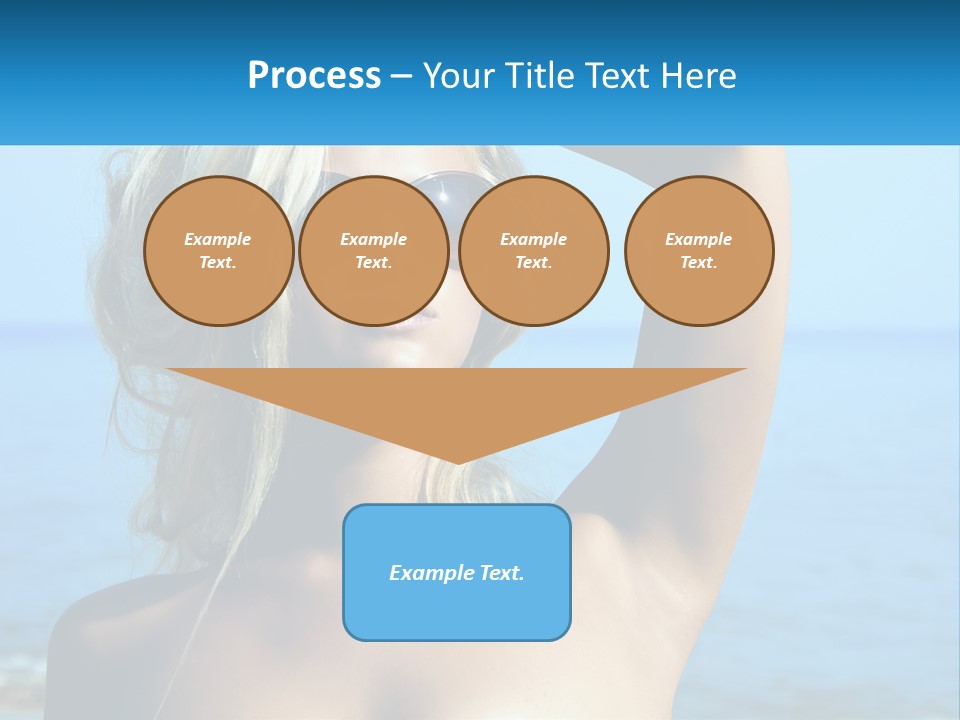 A Woman In Sunglasses Holding Up A Sign PowerPoint Template