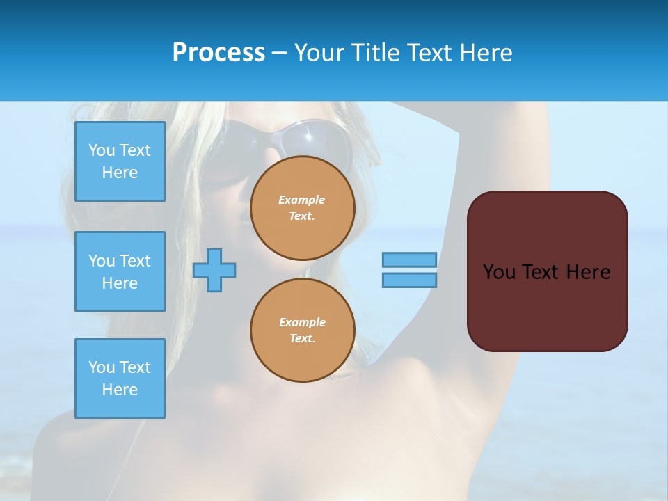 A Woman In Sunglasses Holding Up A Sign PowerPoint Template