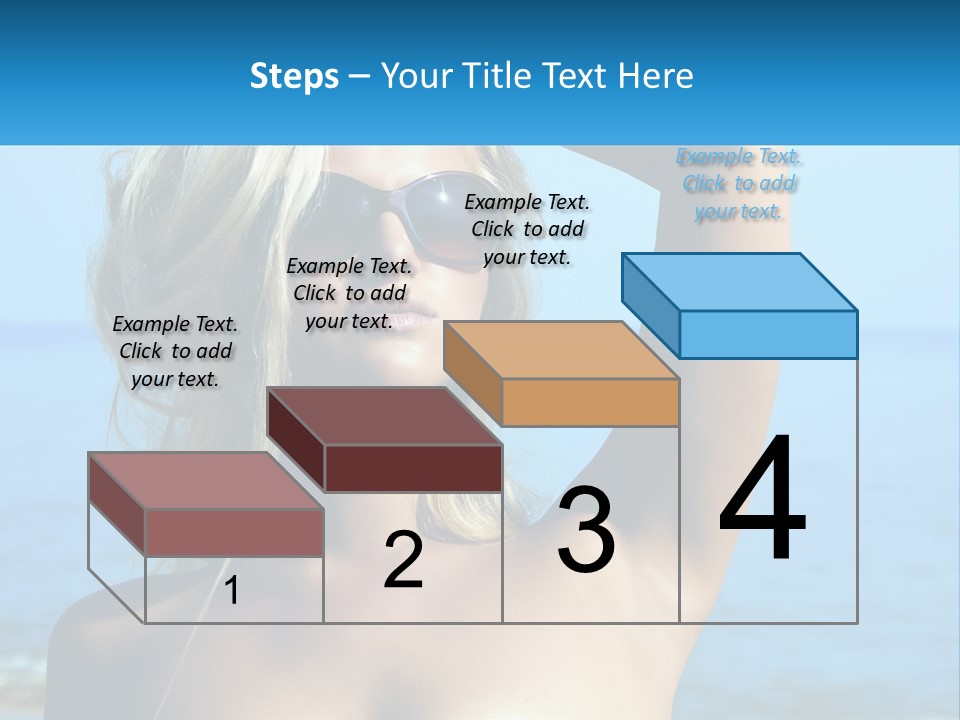 A Woman In Sunglasses Holding Up A Sign PowerPoint Template