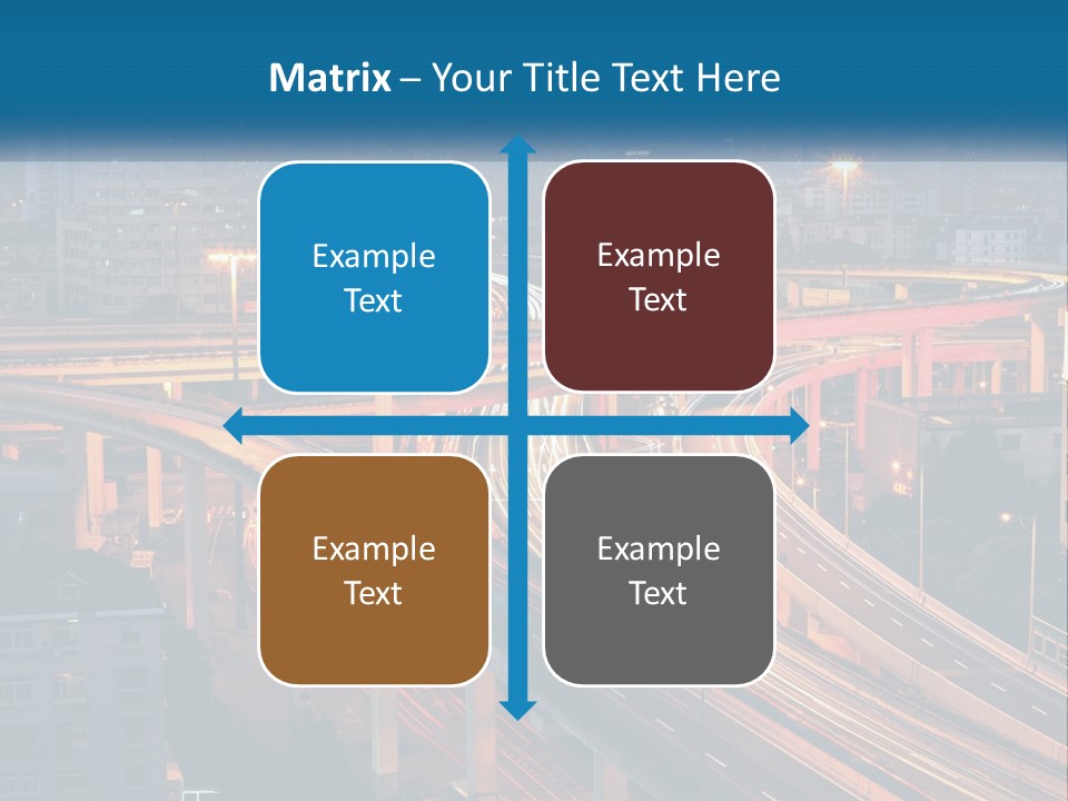 A Freeway With A Lot Of Traffic Going Through It PowerPoint Template