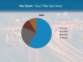 A Freeway With A Lot Of Traffic Going Through It PowerPoint Template