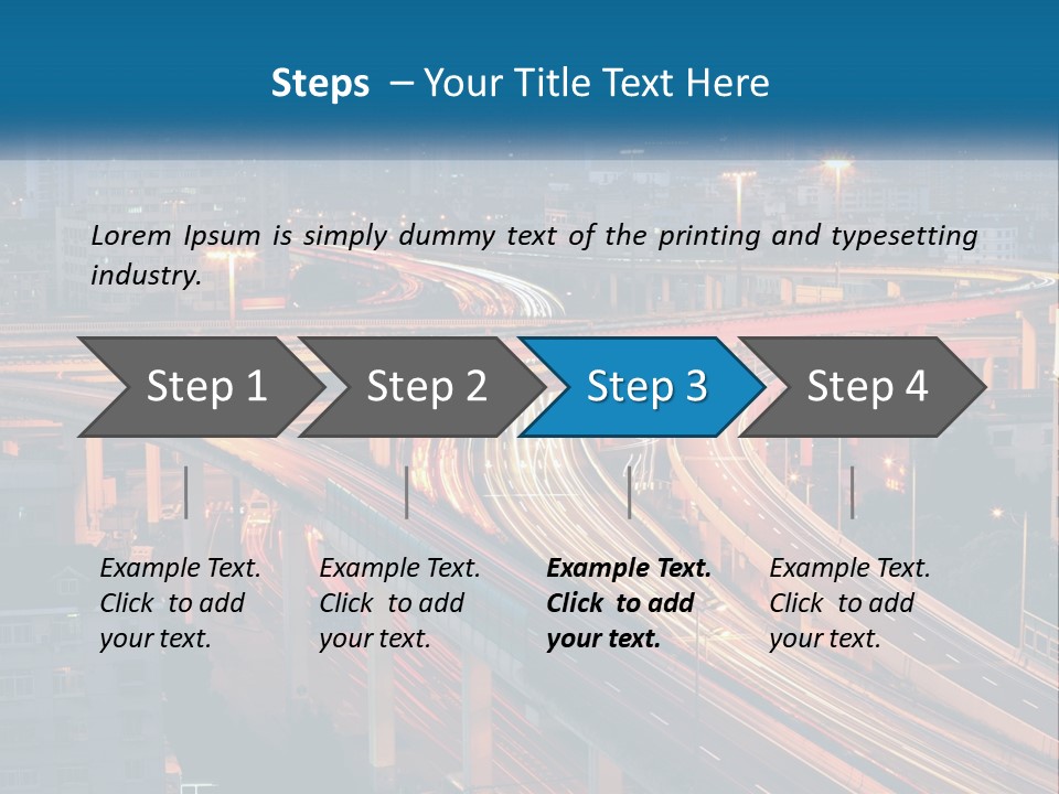 A Freeway With A Lot Of Traffic Going Through It PowerPoint Template