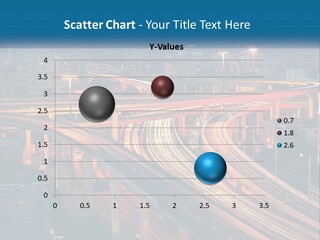 A Freeway With A Lot Of Traffic Going Through It PowerPoint Template