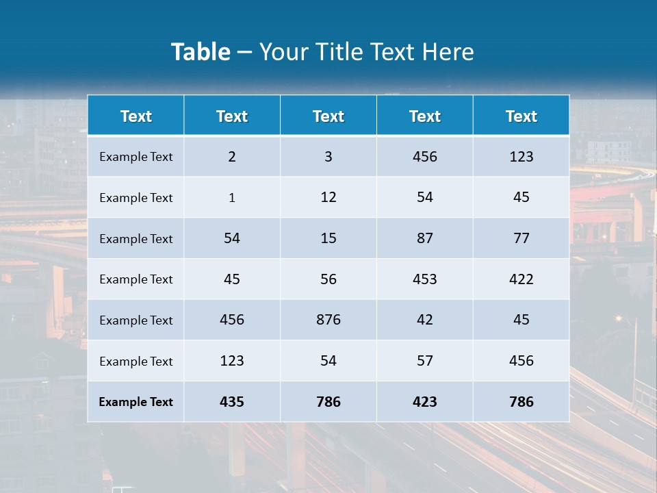 A Freeway With A Lot Of Traffic Going Through It PowerPoint Template