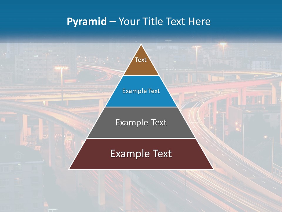 A Freeway With A Lot Of Traffic Going Through It PowerPoint Template