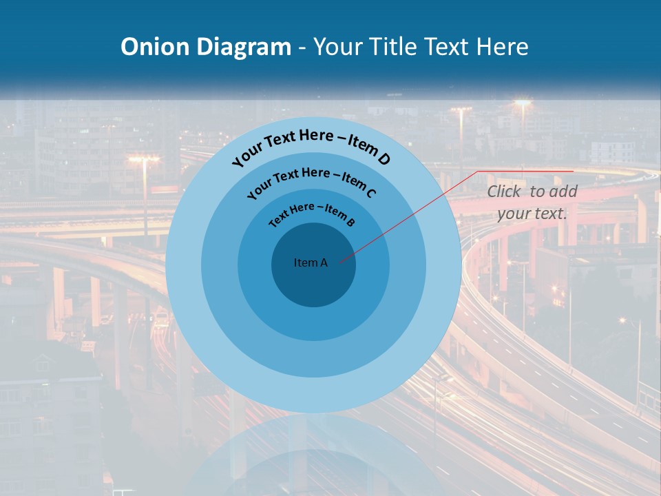 A Freeway With A Lot Of Traffic Going Through It PowerPoint Template